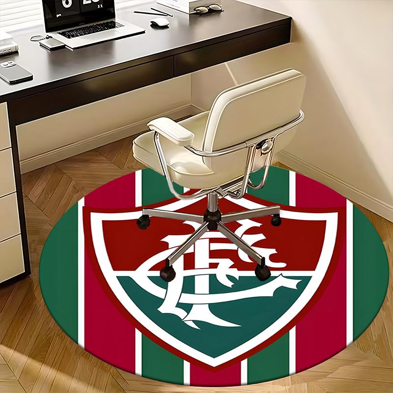 Flamengo,Badge Chair mat Round Rug Office carpet, Machine Washable, Non slip, Suitable for Living Rooms, Bedrooms