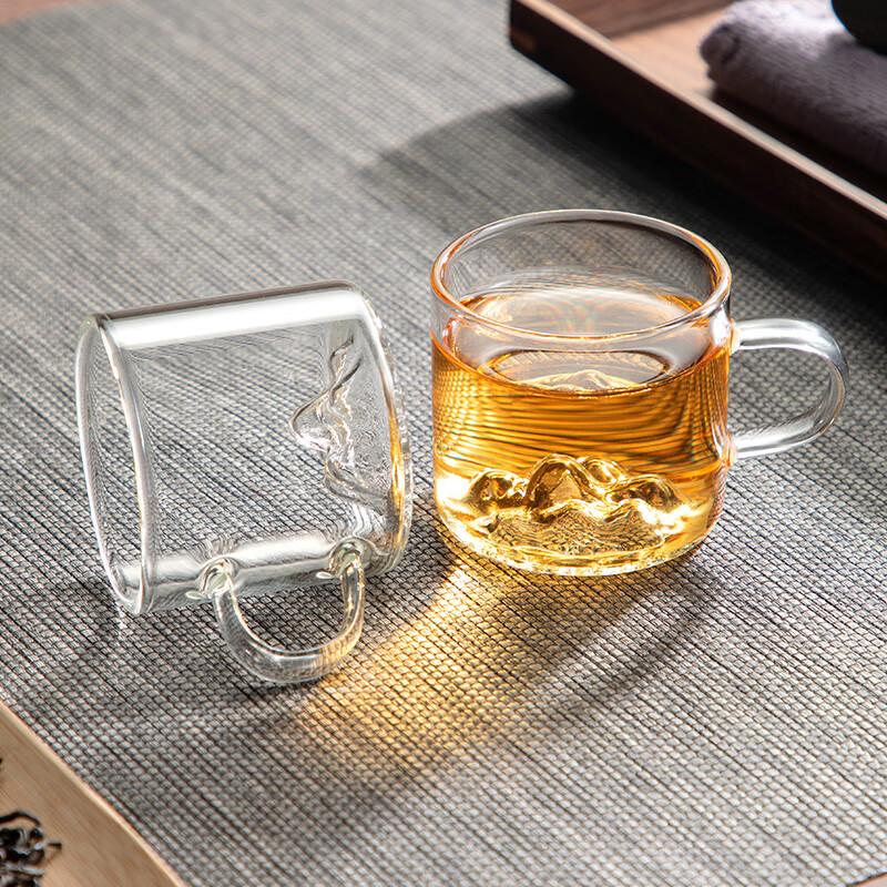 GIANXI High Borosilicate Glass Cup Thickened High Temperature Bottom Guanshan Design With Handle Small Tea Cup Kung Fu Tea Set