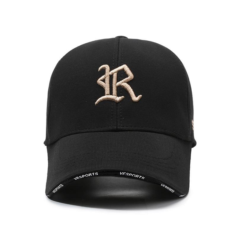 Spring Embroidered R Letter Baseball Cap With Adjustable Fit For Casual Men Women