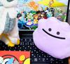 Pokémon Ditto Plush with Paper Bag Item Toy, Small, Soft, Fluffy, 16cm, [Actual Photo]