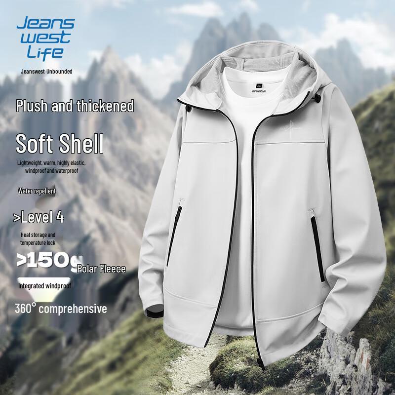 

Jeanswest Men s Winter Fleece-lined Softshell Jacket 3XL
