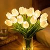 1 PCS Light With Vase, Twinkling Tulips Tree, LED Artificial Flowers Ambient Night Lamp, Gentle Lighting, For Bedroom Bedside Decor And Gift