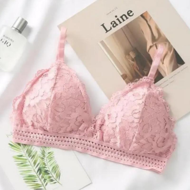 Women Lace Bra Wirefree Bralette Sexy Lingerie Female Brassiere Thin Wireless Underwear Deep V Push Up Bras For Women