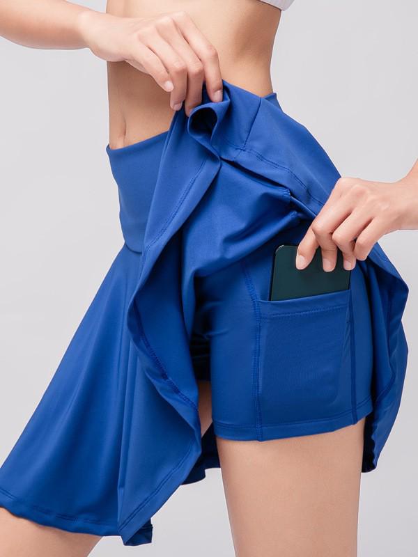 Women's Quick-Dry High-Waisted Sports Skort for Running, Fitness, Tennis & Badminton