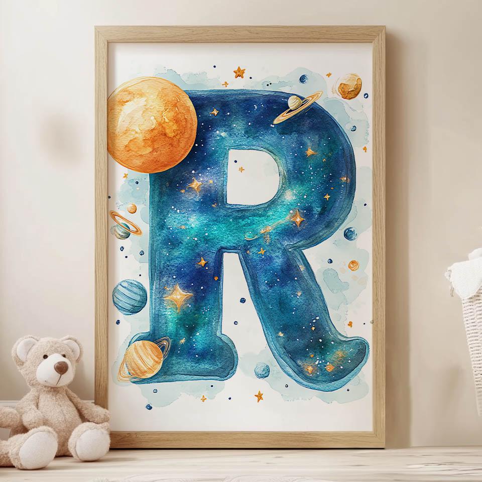 Plakat "R" W Planetarnym Świecie Plakat "R" W Planetarnym Świecie, 70X100 Cm, Bez Ramy, Papier Matowy 230 Gsm