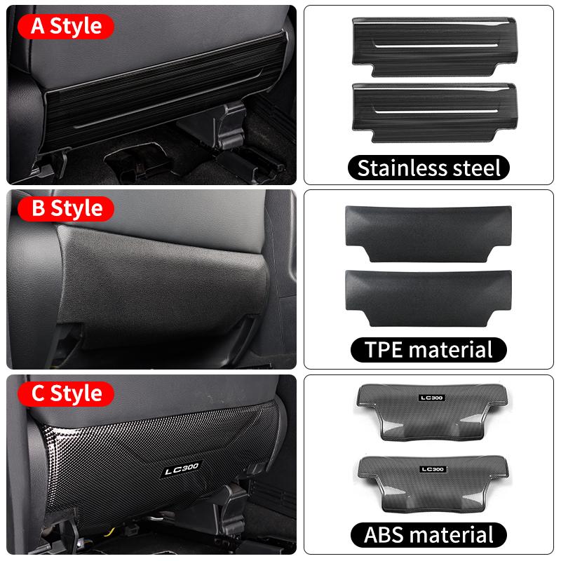For Toyota Land Cruiser LC100 LC200 LC300 Stainless Steel Seat Protection Kick Plate , 1998-2025 200 300 Decorative Accessories