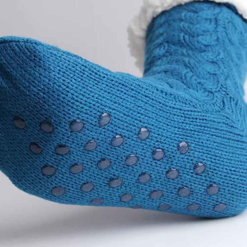New Men Home Thermal Socks Winter Warm Short Cotton Thick Sleeping Soft Fluffy Slip Non Floor house fuzzy slipper Sock Male Grip