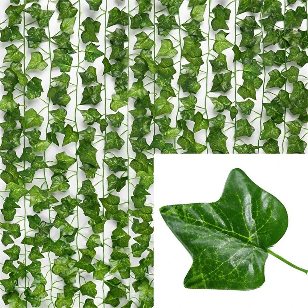 2/4//6/8/10M Silk Leaves Fake Creeper Green Leaf Ivy String for Home Decor Hanging Garland Artificial Plants Wedding Decoration