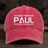 Cap with PAUL Fashion Print Outdoor Fishing Leisure Vacation Hat for GrandpaAppropriate for Any Season