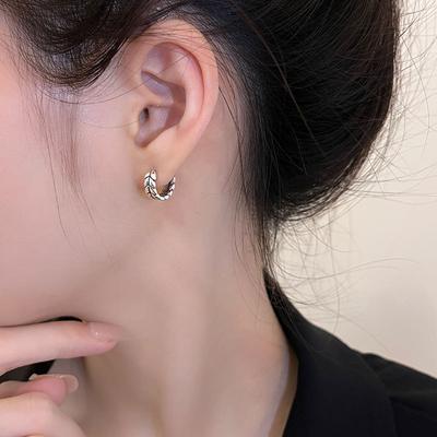 Retro Wheat Earrings  Small  Cool Style Earrings Twist Earrings  Niche Design