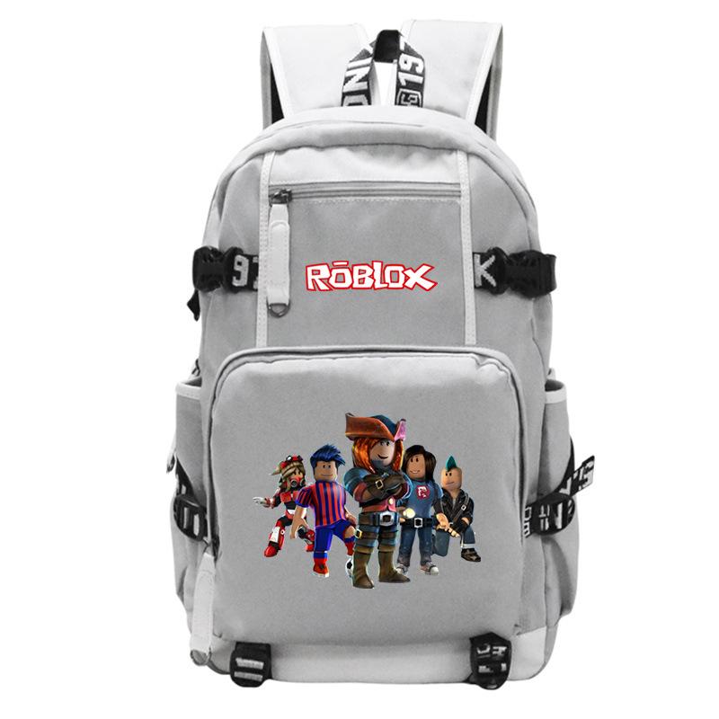 Cartoon Game Merchandise Printed Backpack Virtual World Roblox Junior High School Student Casual School Bag No specifications серый