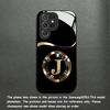 J Letter New Glass Phone Case Suitable for Samsung Galaxy S26 S25 S24 S23 S22 S20 FE/Ultra/Plus Anti Drop Back Cover