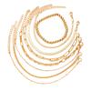 Gold Bracelets for Women Teen Girls, 14K Gold Plated Dainty Bracelets Set, Layered Chain Bracelets Pack Jewelry Gifts for Her