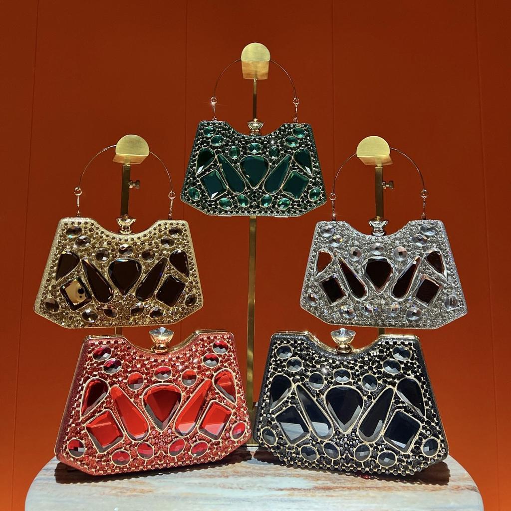 Waterdrop Handbag - Evening Bag - French-style Diamond-studded Handbag - High-end and Luxurious Chain Strap Women's Bag Casually