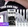 1/3pcs White Paint Pen Paint Tire Markers Waterproof Car Tyre Oily Paint Pen Set Quick Dry And Permanent Graffiti Pens Touchup Paint2