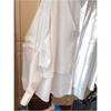 Splicing Fake Two Irregular Niche Designs Loose Casual Retro White Shirt for Women Blouses & Shirts