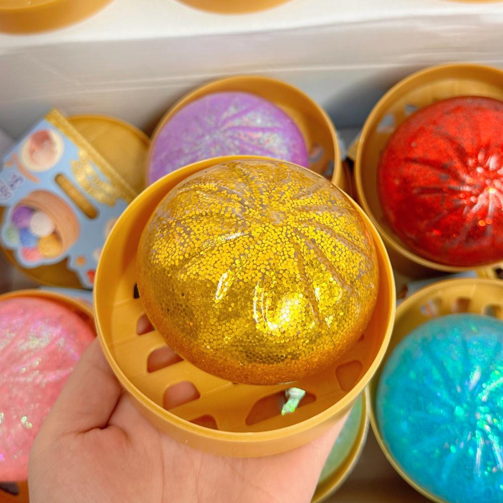 Dumpling Shaped Decompression Squish Ball Low Rebound Stress Relief Dough Reusable Office Home Decor Gift Ideal For Daily Use