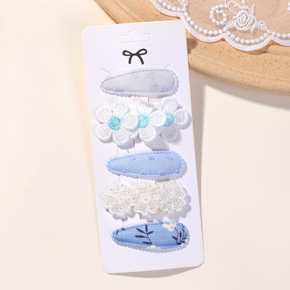 5Pcs BB Clips Set for Children Hair Accessories Sweet Printe Hairbangs Hairclip Girls Barrette Daisy Hairpin Ornaments