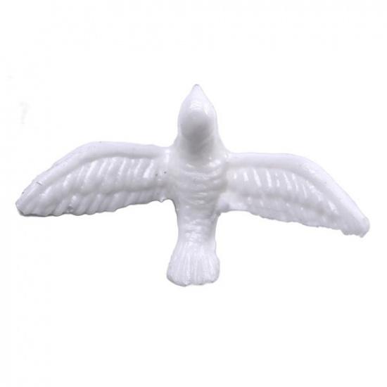 Mini White Pigeon Model for Dollhouse Decoration and Fairy Tale Gardens