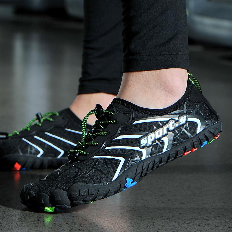 Couples' Five-Finger Shoes: Perfect for Wading, Snorkeling, Fishing, Creek Tracing, Diving, Beach Surfing - Lace-Up & Non-Slip