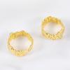 2Pcs Metal Embossed Open Hammer Texture Wide Adjustable Ring Settings Blank Rings Base Jewelry Making DIY Finger Ring With Loop