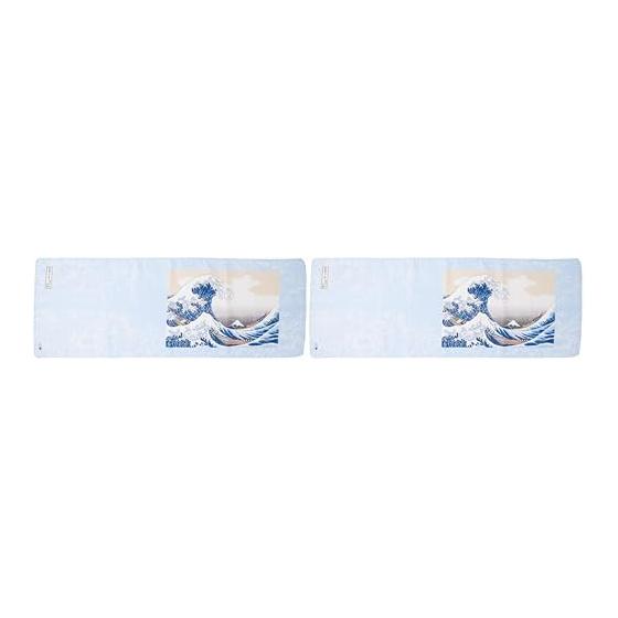 Yamamoto Jin Shoten Japanese Goods Kyoto Souvenir Ukiyo-e Tenugui Double Gauze Tenugui The Great Wave off Kanagawa (Hokusai) Note. 32x89cm