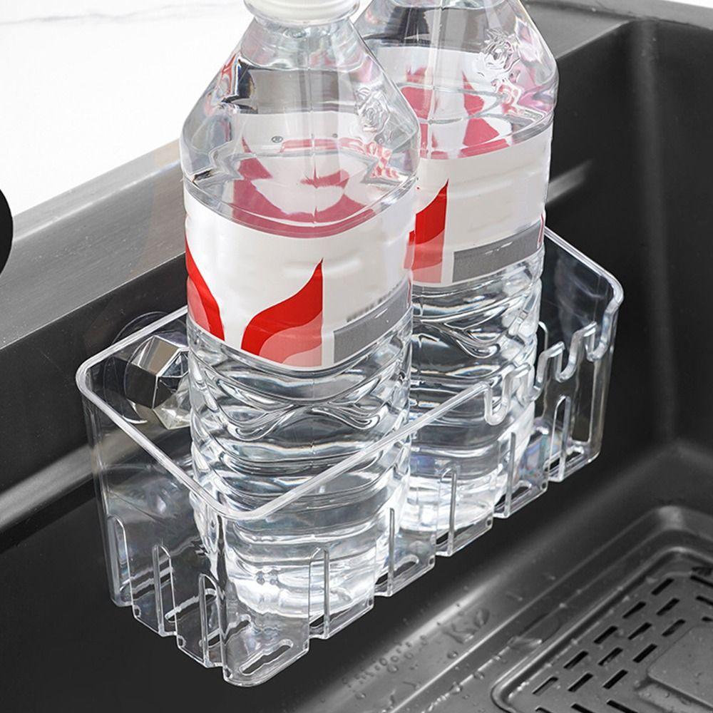 Wall Mounted Kitchen Storage Racks Suction Cup Seasoning Organizer Kitchen Sink Rack  Bathroom