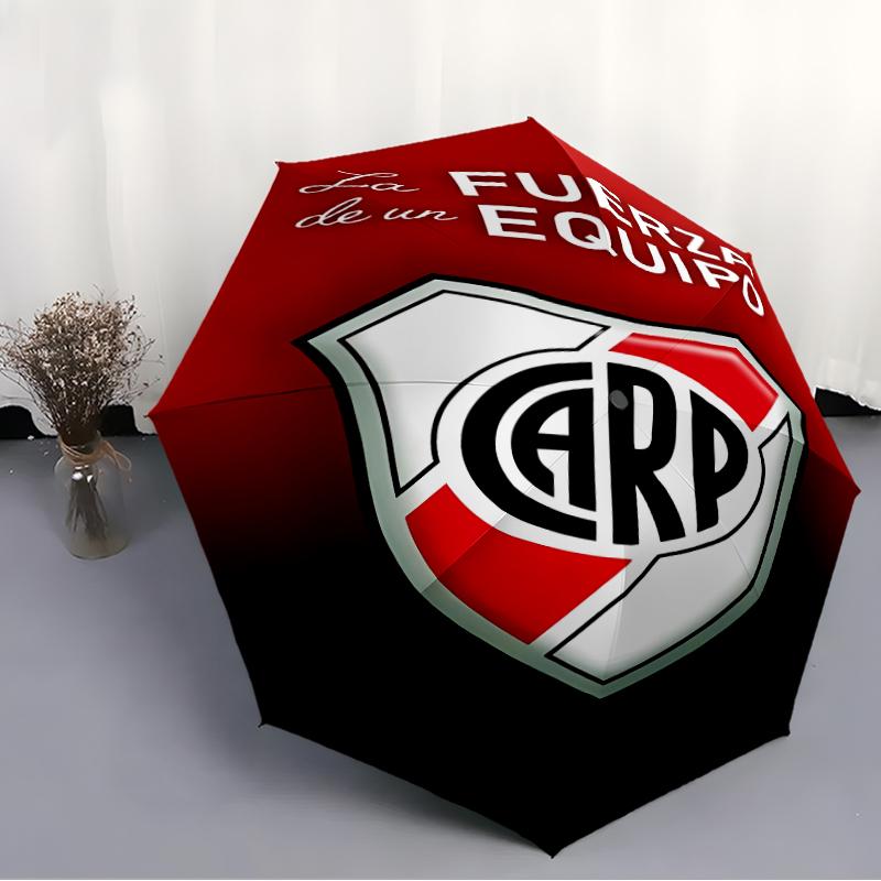Printed Club Atlético River Plate Printed Folding Umbrella,Outdoor,Leisure,And Travel Umbrella,Durable Umbrella Fabric,Birthday And Holiday Gift