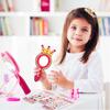 8Pcs Wooden Mirror Craft Kids Decorate Mirrors Unfinished Wooden Princess Mirror Crafts With Paintbrushes Birthday Party Gift