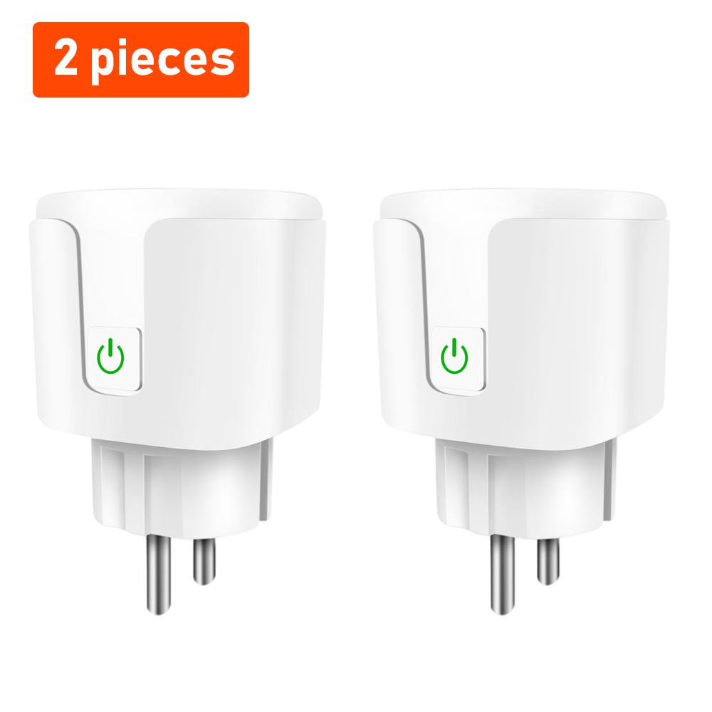 Corui Tuya Smart Wifi Power Plug Eu 20a With Power Monitor Timing Smart Home Wireless Outlet For Alexa Echo Google Home