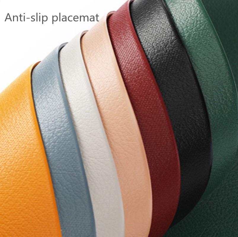 1/4/6 Sets Black Table Placemats and Coasters Oval Shaped Table Mats Pad Kitchen Accessories Place mat for Indoor  Outdoor