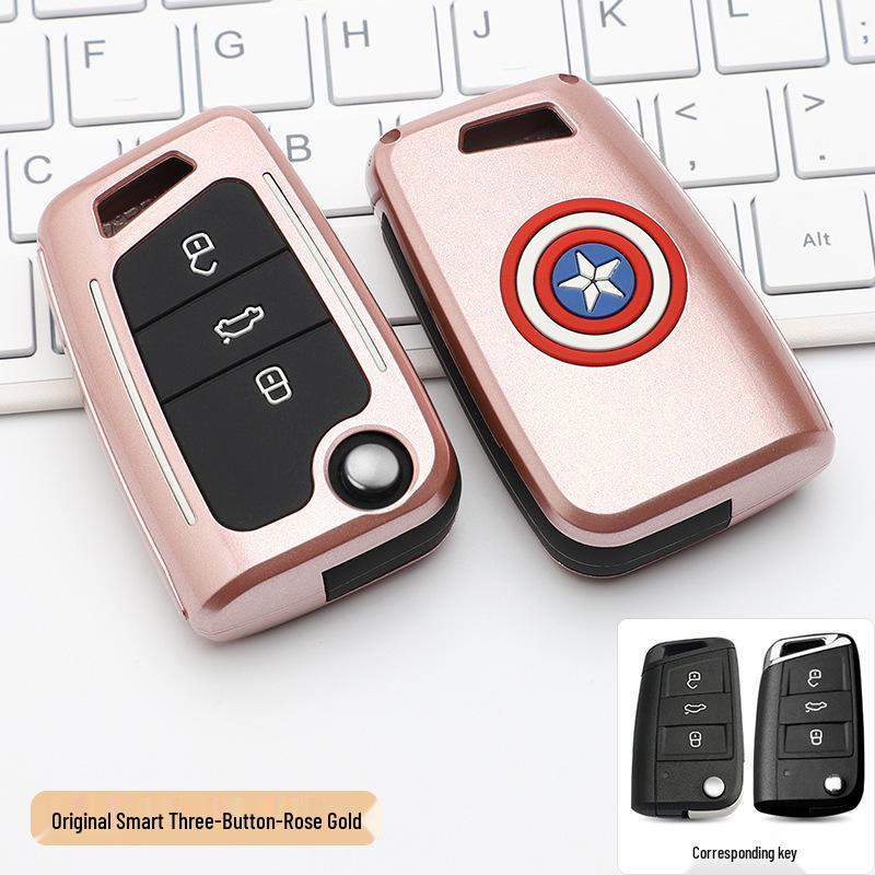 Volkswagen Key Case: Stylish Design with Buckle & Personalized Decoration