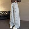 Girls' Black Velvet-Lined Sweatpants - Autumn/Winter 2025 Collection - Straight Leg Style for Older Children and Junior High Students