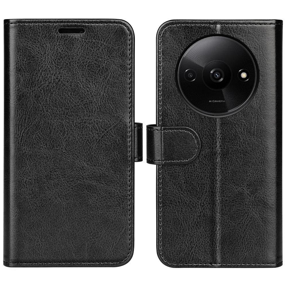 For Xiaomi Redmi A3 4G/Poco C61 4G Case Leather Crazy Horse Texture Wallet Folio Phone Cover