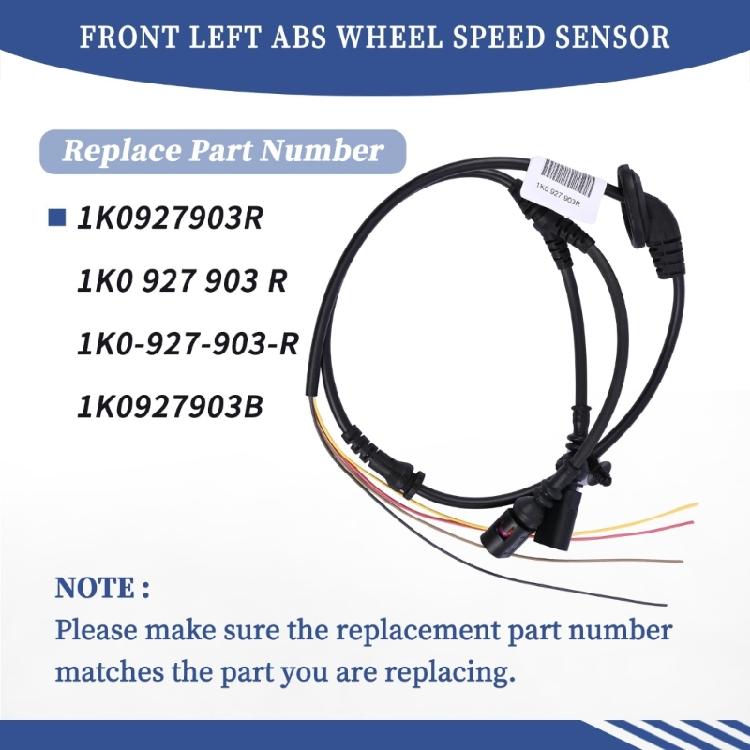 Heavy Duty Shock Resistant ABS Speed Detection Harness For Stable RPM Readings In Harsh Driving Conditions 1K0927903R