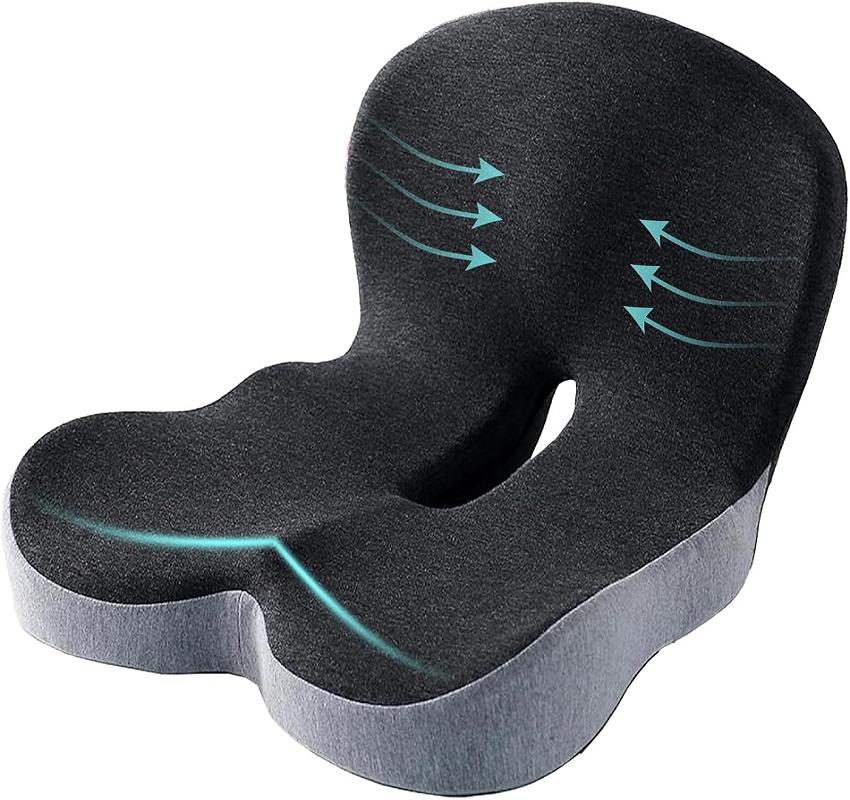 1PCS Non-Slip Memory Foam Seat Pillows Cushion for Tailbone Sciaticaback Pain Relief Comfort Chair Car Seat Waist Pads