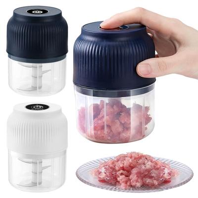 350ml Electric Garlic Chopper Wireless Mini Ginger Vegetable Cutter Multifunction USB Rechargeable Garlic Masher Kitchen