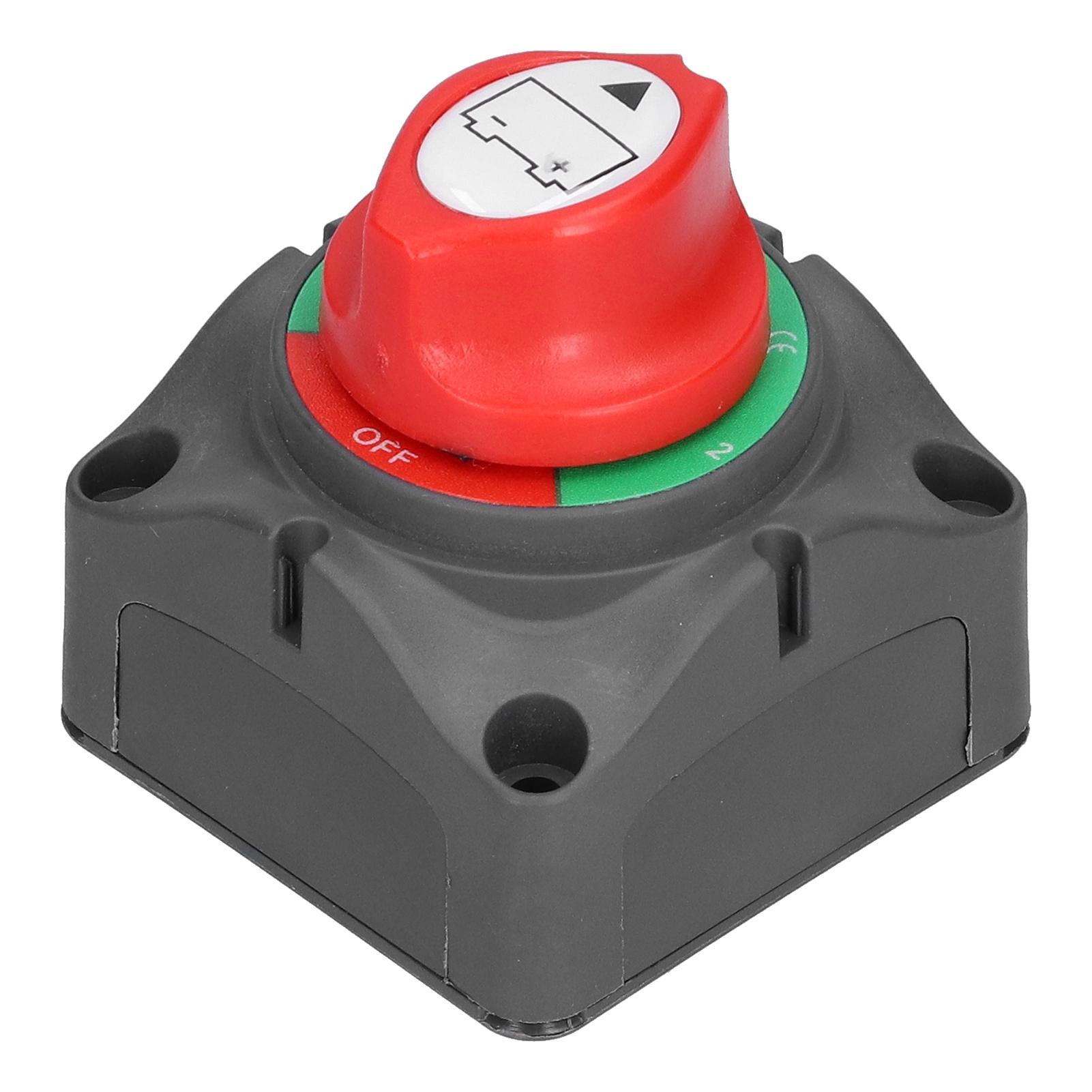 

12V 3‑Gear Battery Disconnect Isolator Switch 8‑50V On Off Rotary ABS for Yacht Car Train