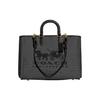 Reese 38 Solid Color Letter Embroidery Logo Fabric Tote Bag Women Tote Bags Black CJ829-B4BK