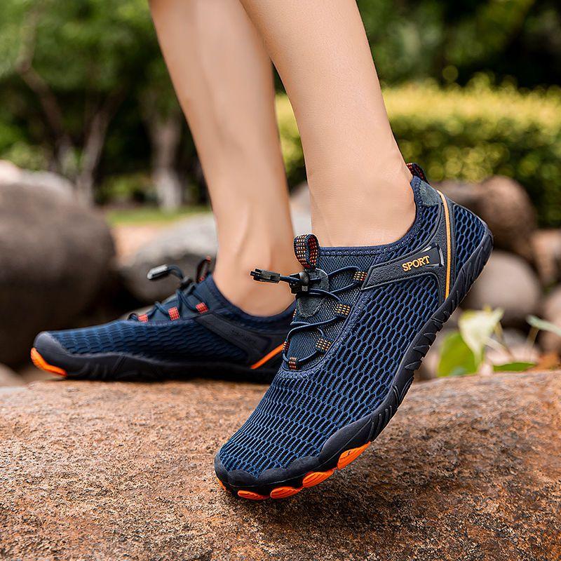 Fashion Gray Breathable Running Male Sports Shoes Mesh Upper Outdoor Trend 2025 Low Price Spring and Autumn Size 9 Men's Casual Sneakers