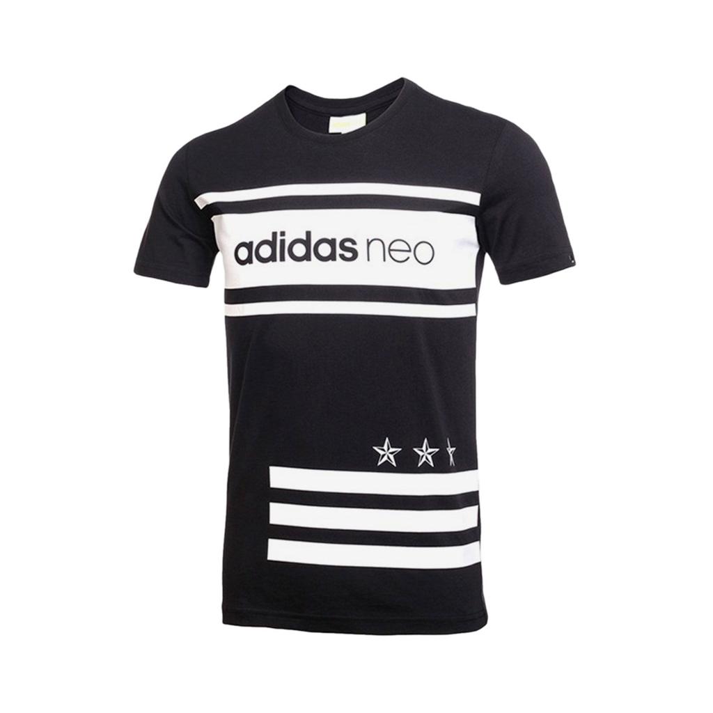 Adidas Neo Sports Lifestyle Series Moisture Wicking Breathable Logo Short Sleeve T-Shirt Men Tops AX5502