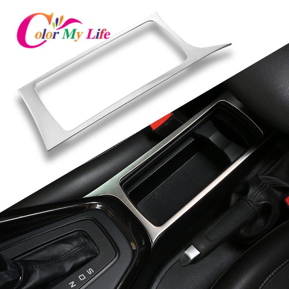 Stainless Steel Car Water Cup Panel Cover Trim Sticker for Ford Focus 3 MK3 LHD 2015 2016 2017 2018 Accessories