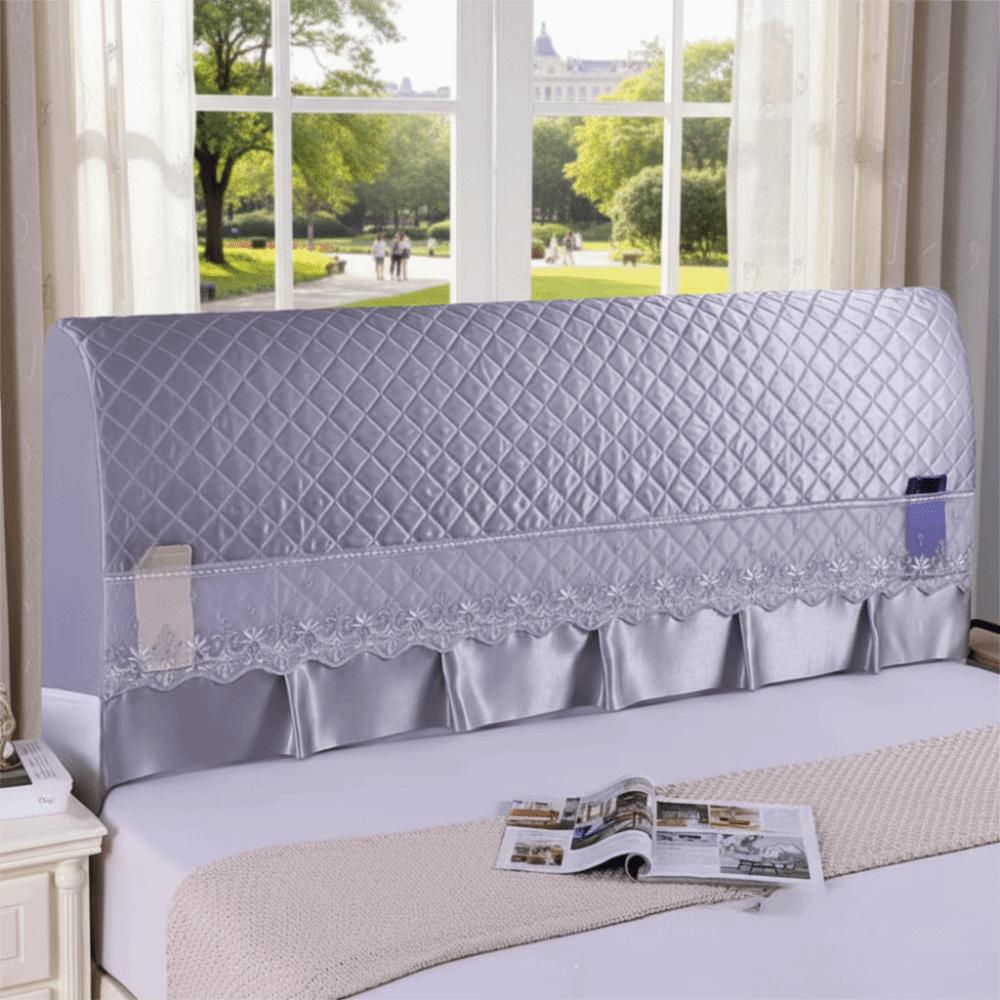Decorative Bedhead Cover Lace Design Bedside Protector Protective Cover Backrest Cover Apartment