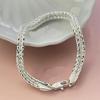 6mm Gold Plated Dragon Bone Chain Bracelet 24K Gold Plated Braided Chain Lobster Clasp