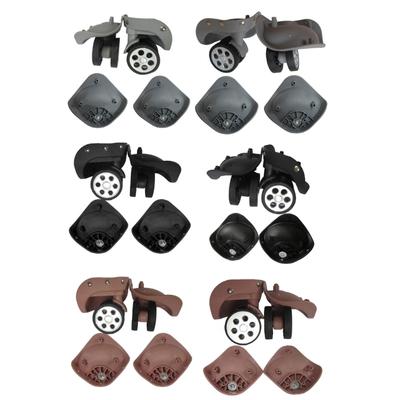 2 Paia Ruote per Bagagli Kit di Riparazione Ferramenta Ruote Sostitutive per Valigie Ruote Girevoli a 360° 60x12/55x12mm Robuste