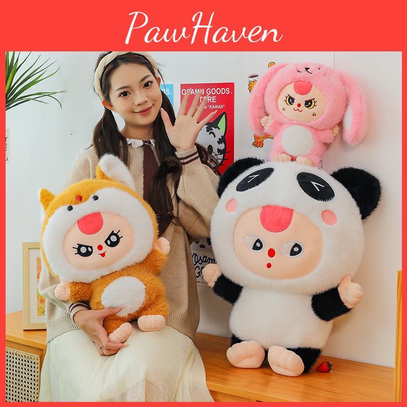 Baby Three Plush Toy Rabbit Animals Stuffed Doll Cartoon Decoration Gift Kids