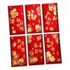 6pcs Blessing Chinese New Year Red Envelopes Traditional Money Packet  Wedding Birthday