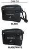 KANGOL Square Shoulder Bag, Crossbody Bag, KGSA-BG00261 (BLACKWHITE)