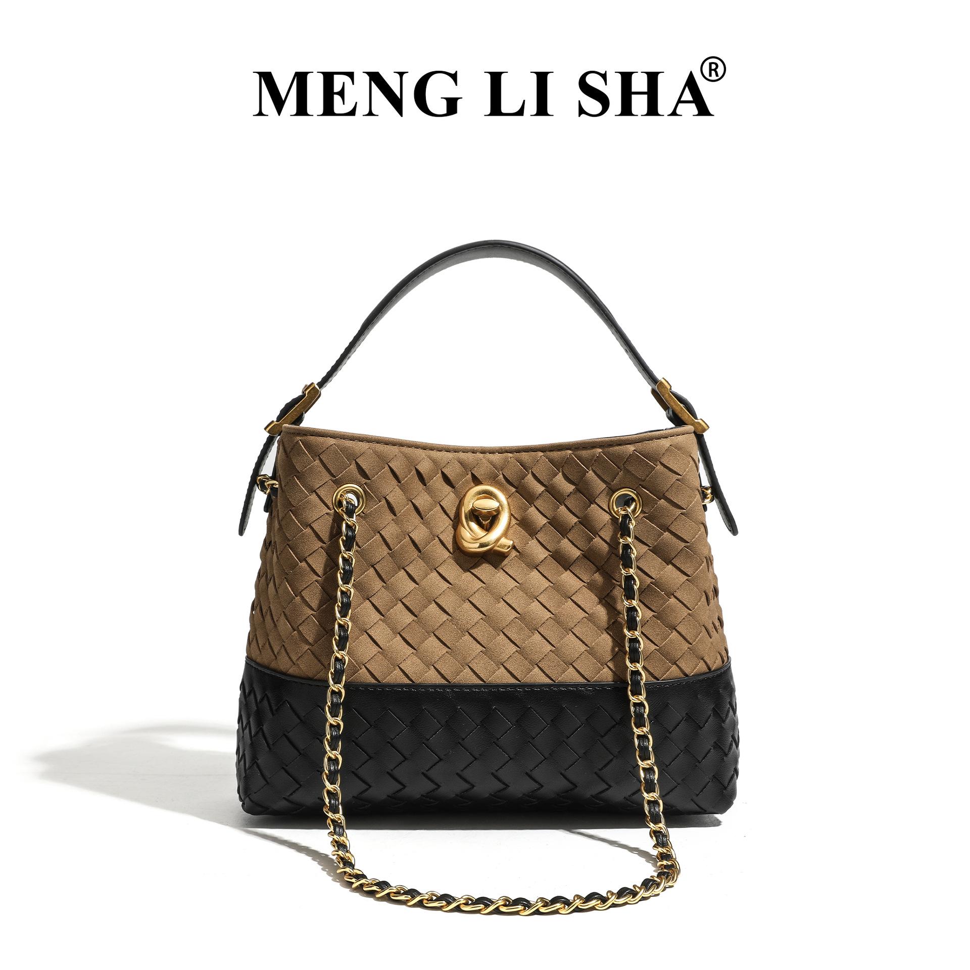 

Advanced Retro Frosted Tote Bag Woven Crossbody Bucket Bag Casual Handbag Women s Bag New Single Shoulder Armpit Bag