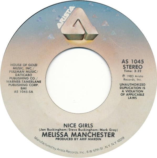 

7inch Record MELISSA MANCHESTER - Nice Girls AS1045 Arista 1983 US Rock Used